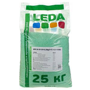 Удобрение Леда | Leda NPK 20-20-20+0.5MgO+TE+GS+AMINO 25 кг